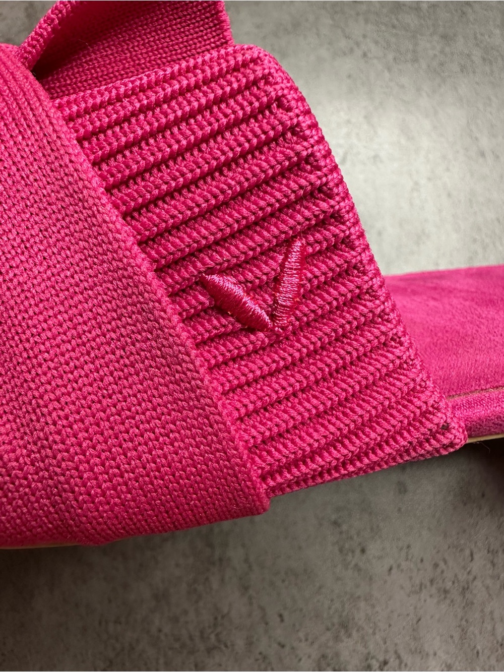 VIVAIA Pink Knit Pointed Toe Knot Mules Size 38 - Picture 5 of 7